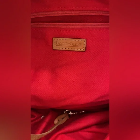 Dooney & Bourke Olive Satchel with Tan Leather Trim - Picture 6 of 8